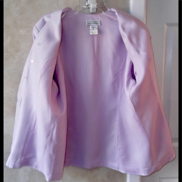 McClintock 3pc Lavender Linen Satin Skirt Suit 16 - Picture 5 of 8